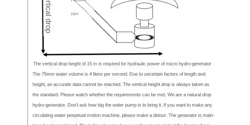 Micro hydroelectric generator 500W 50Hz 220V high power with monitoring TV lighting computer outdoor